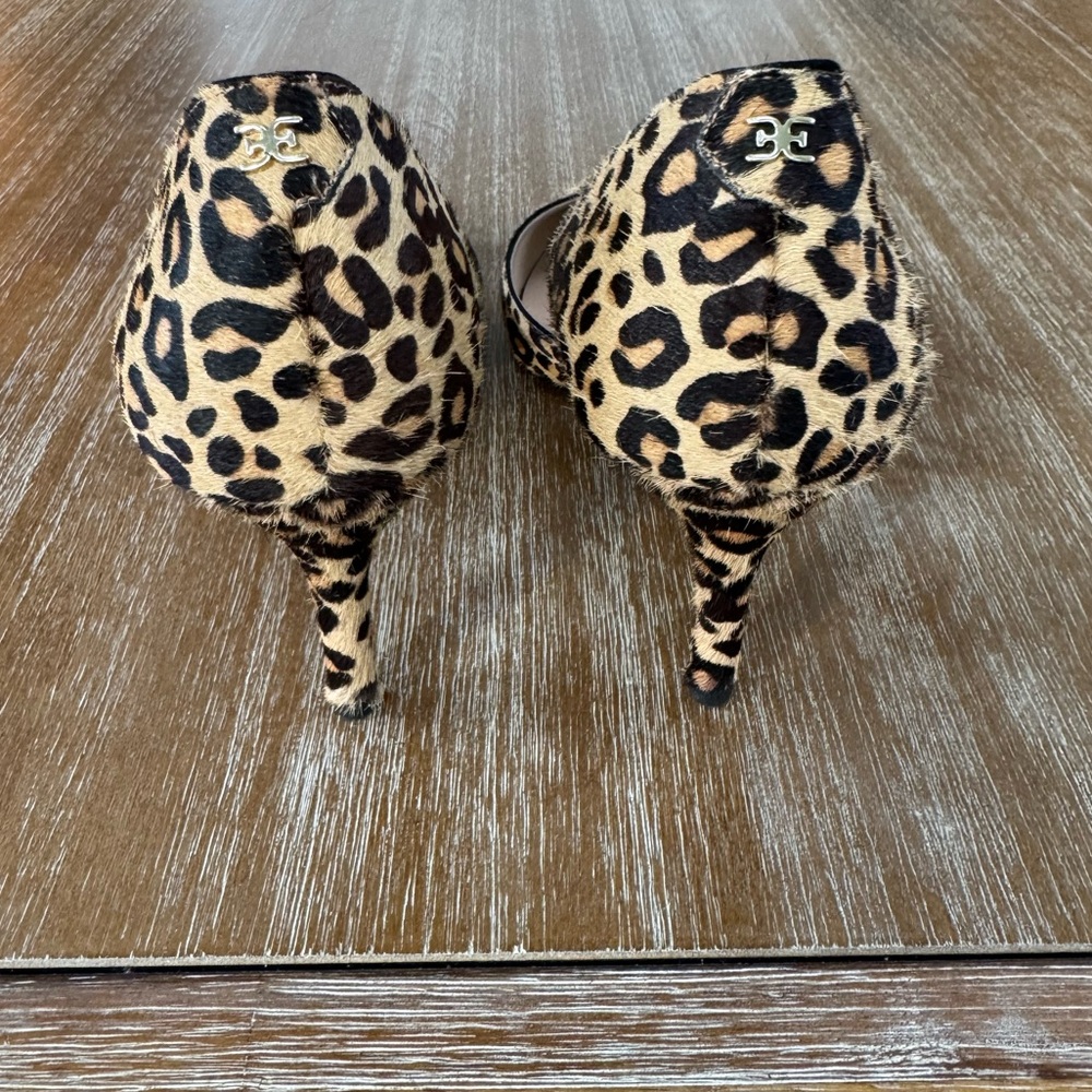 Sam Edelman Jaina d'Orsay Pumps Leopard Calf Hair - Picture 4 of 8